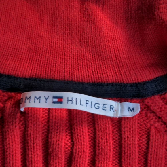 Tommy Hilfiger Red Zip Cardigan - Picture 5 of 5